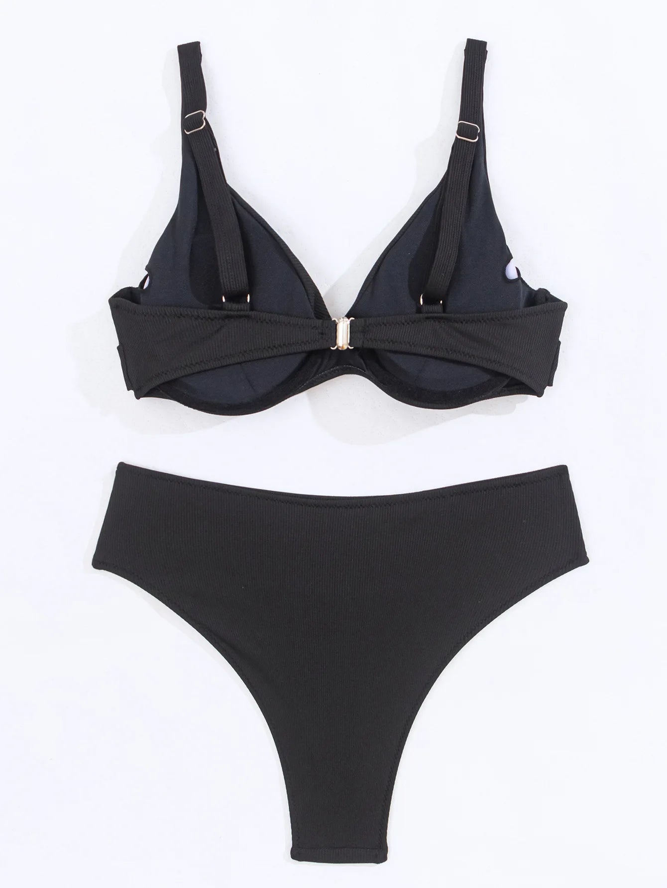 Twist & Shout High Waist Textured Bikini Set