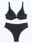 Twist & Shout High Waist Textured Bikini Set