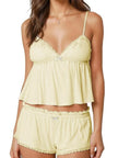 Petal Soft Lace Trim Flowy Cami & Shorts Set