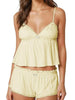 Petal Soft Lace Trim Flowy Cami & Shorts Set