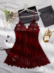 Envy Me Lace & Satin Babydoll & Thong Set