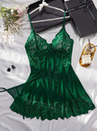 Envy Me Lace & Satin Babydoll & Thong Set