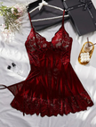 Envy Me Lace & Satin Babydoll & Thong Set