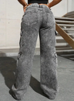 Vintage Wash Cargo Jeans