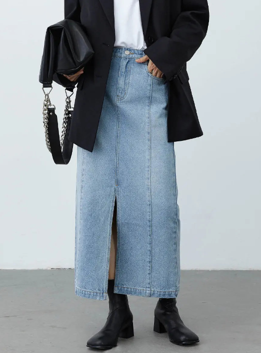 Everyday Denim Maxi Skirt