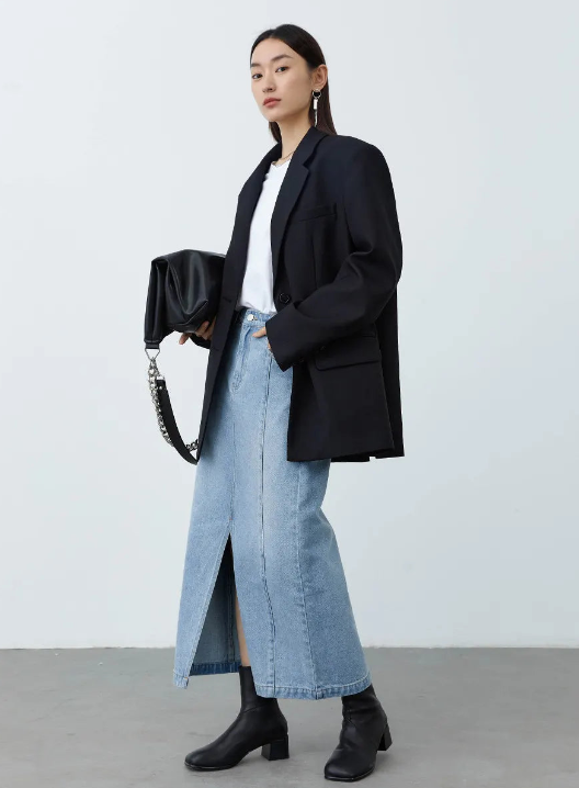 Everyday Denim Maxi Skirt