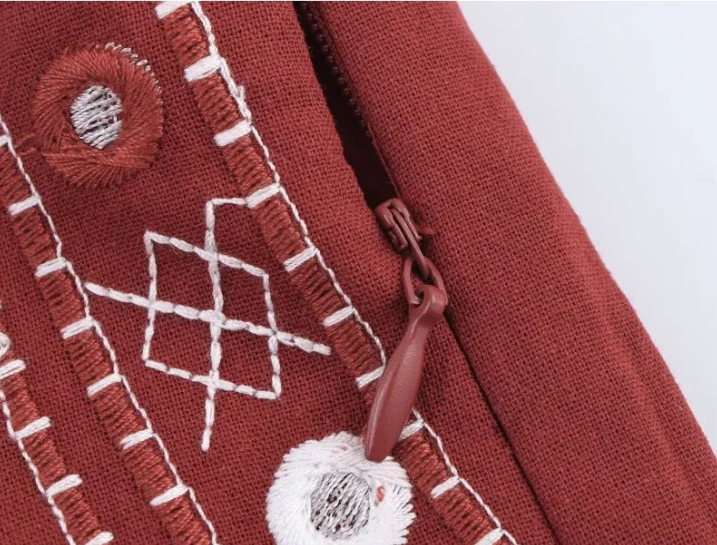 Embroidered Mirror Detail Two Piece Set