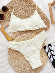 Coconut Cream Smocked Bikini