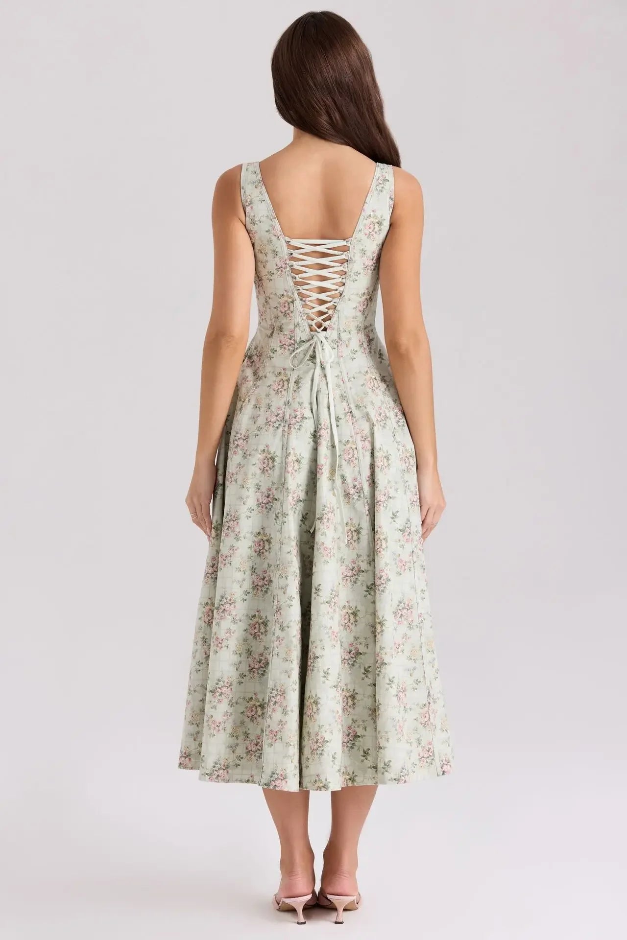 Elegant Corset Midi Dress