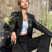 Mean Business Oversized Faux Leather Blazer