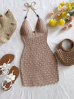 Saltwater Crochet Mini Dress