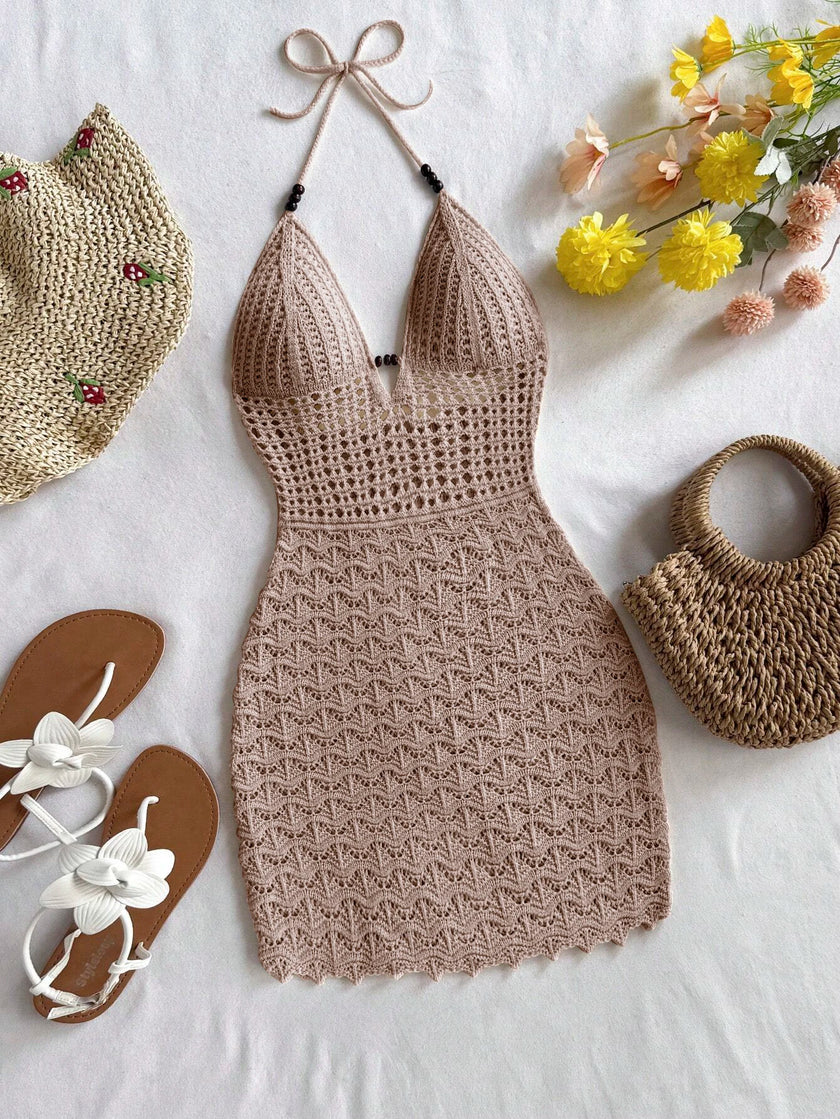 Saltwater Crochet Mini Dress