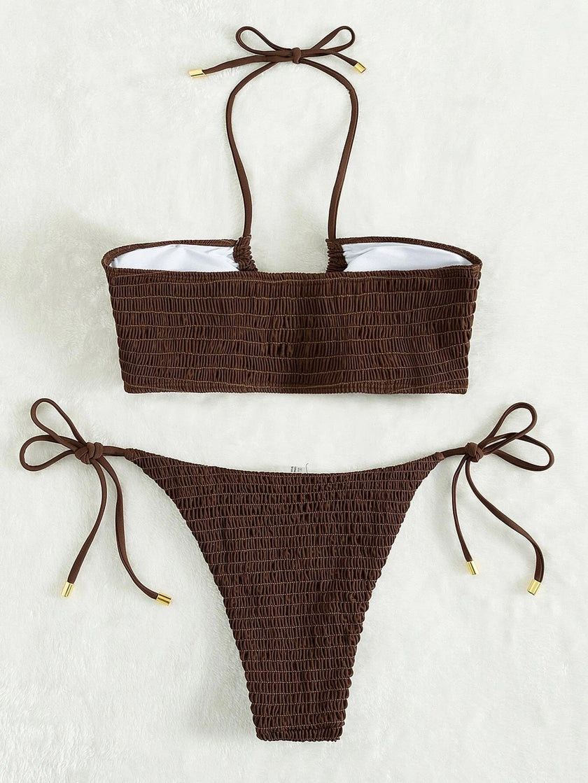 Crush Smocked Bikini Set