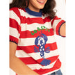 Summer Striped Graphic Crop Tee