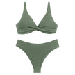Twist & Shout High Waist Textured Bikini Set