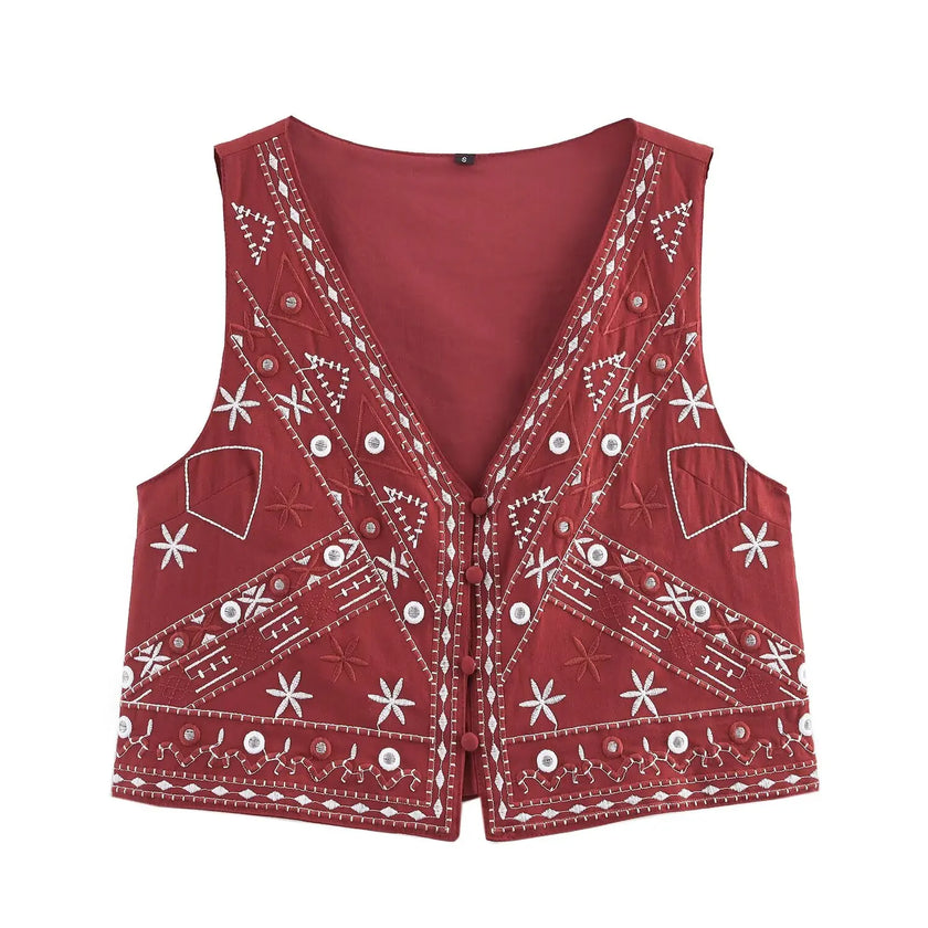Embroidered Mirror Detail Two Piece Set