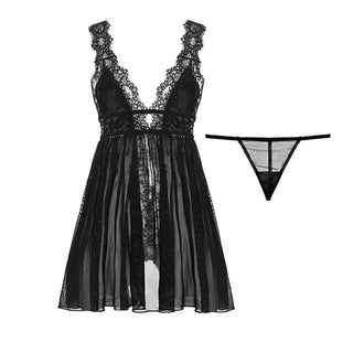 Golden Hour Lace Strap Satin Babydoll