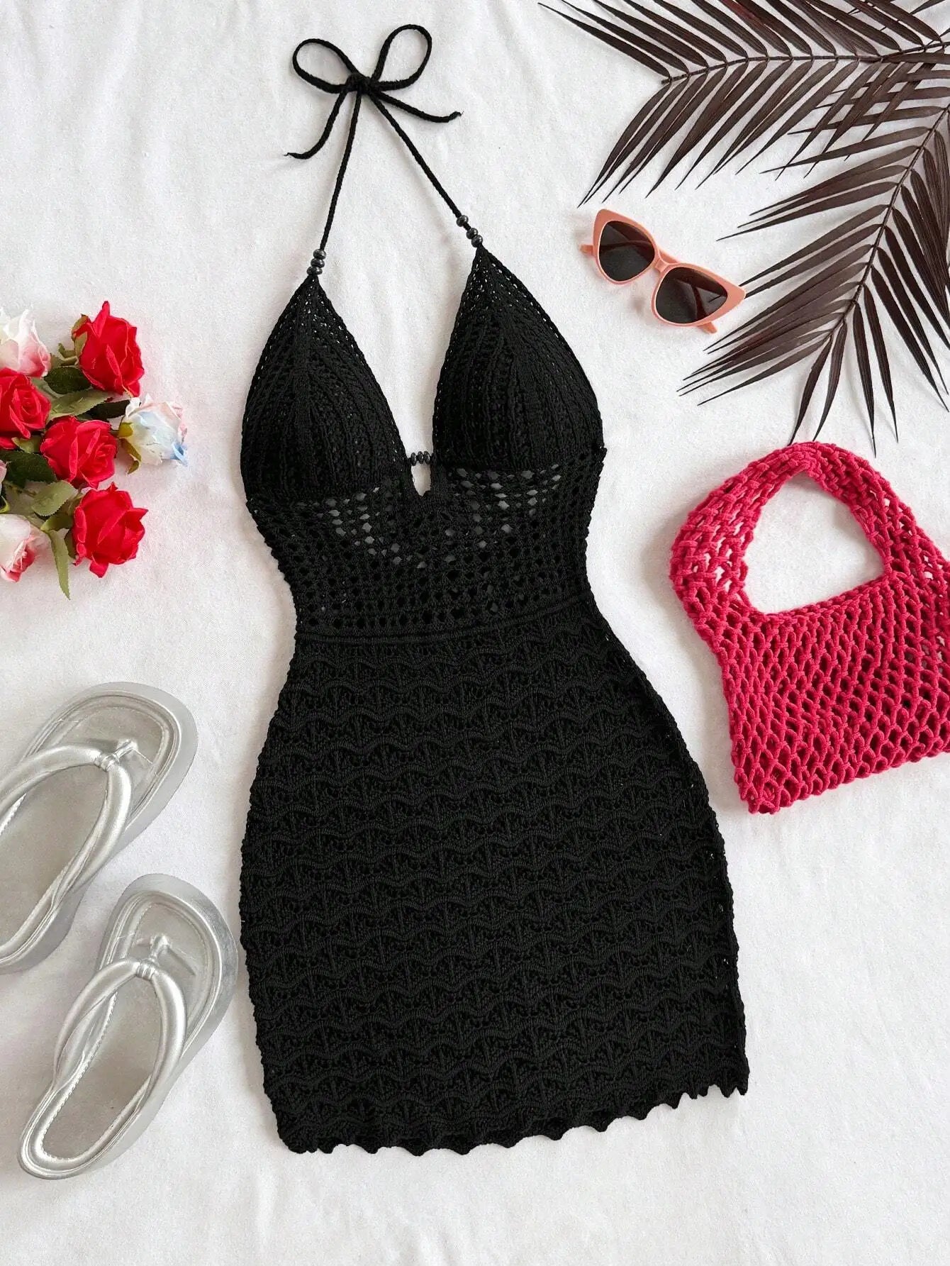 Saltwater Crochet Mini Dress