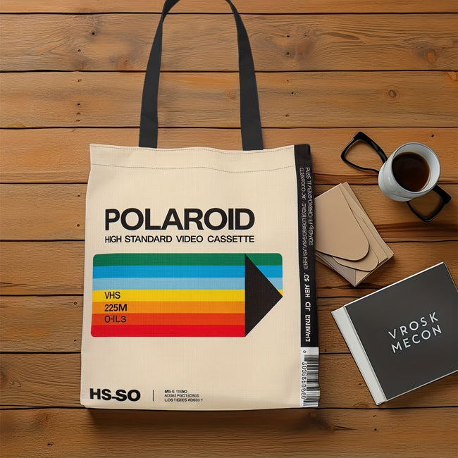Polaroid-Inspired Vintage Canvas Tote Bag