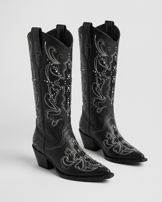 Adalyn Cross Embroidered Western Boots