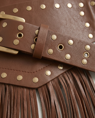 Annie Studded Fringe Belt