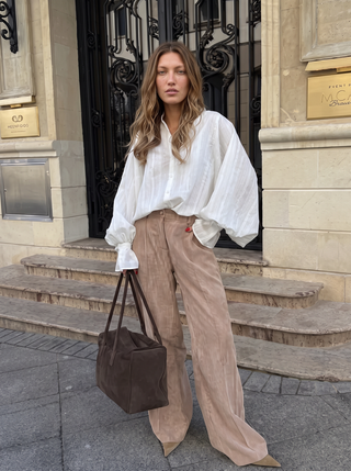 Audra Oversized Balloon Sleeve Shirt