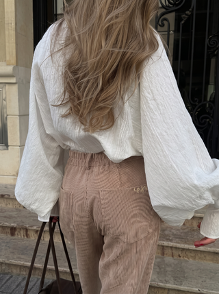 Audra Oversized Balloon Sleeve Shirt