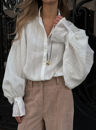 Audra Oversized Balloon Sleeve Shirt