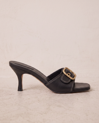 Beatrix Solano Kitten Heel Mules