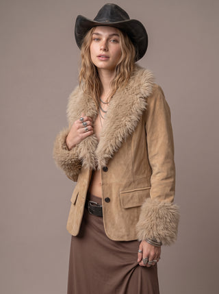 Bette Fur Collar Suede Jacket