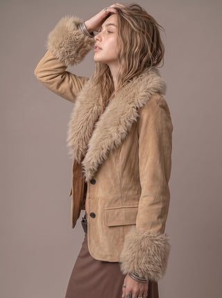 Bette Fur Collar Suede Jacket
