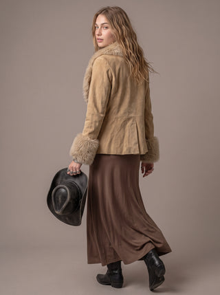 Bette Fur Collar Suede Jacket