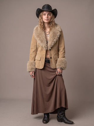 Bette Fur Collar Suede Jacket