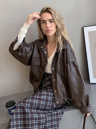 Bowie Oversized Leather Jacket