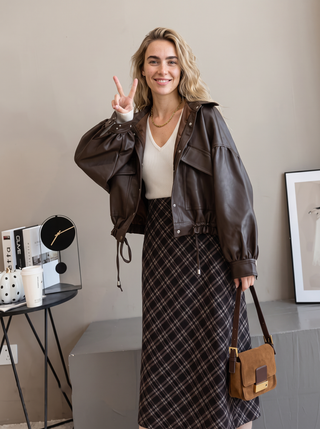 Bowie Oversized Leather Jacket