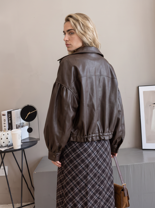 Bowie Oversized Leather Jacket
