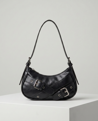 Delaney Voss Double Buckle Shoulder Bag