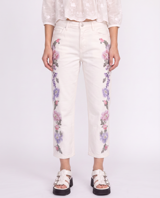 Caline Floral  Ankle Jeans