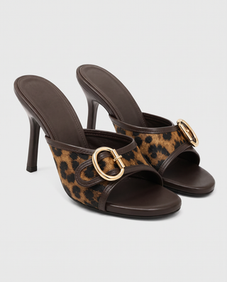 Camille Buckle Mule Heels