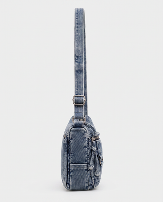 Carmen Denim Tassel Crossbody Bag