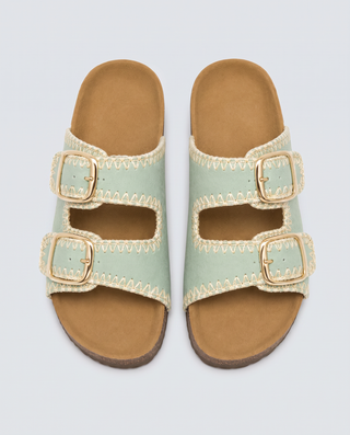 Celestina Double Buckle Slides