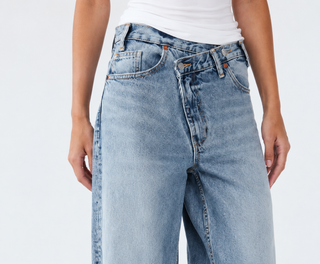 Colton Vintage Wash Wide-Leg Jeans