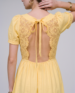 Dahlia Crochet Lace Cutout Maxi Dress