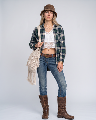 Delacroux Ultra Low-Rise Flare Jeans