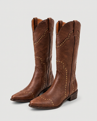 Della Studded Western Boots