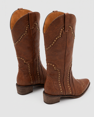 Della Studded Western Boots