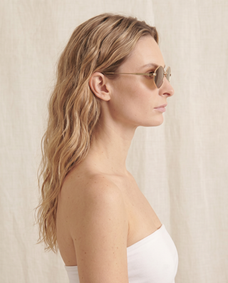 Elke Tinted Hexagon Sunglasses