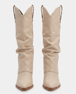 Elsie Snake Trim Slouch Western Boots