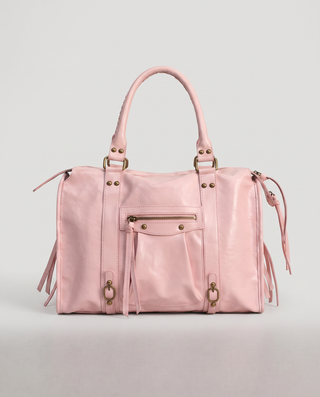Ember Tassel Zip Leather Satchel