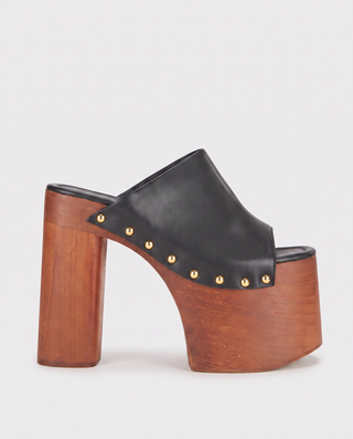 Fern Platform Leather Mules